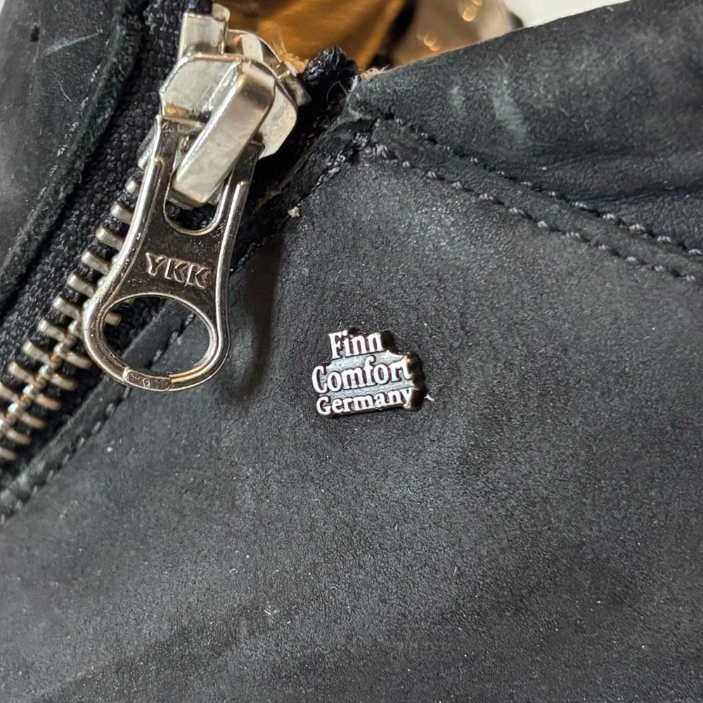 Finn Comfort Germany | Black suede ankle boots | Women’s size 7 - Picture 3 of 6